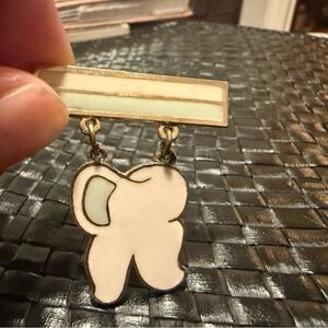 Vintage Enamel Tooth Medal For Bravery